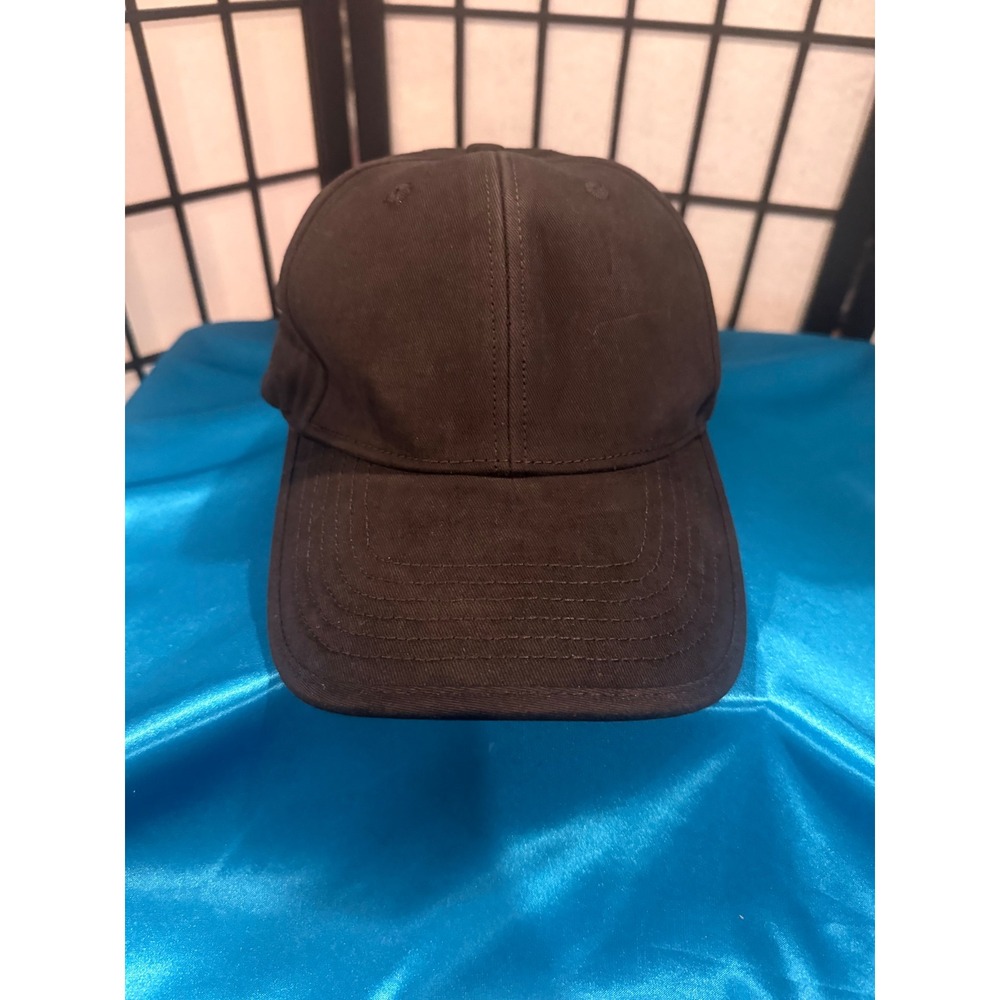 Anna-Kaci Black Cotton Baseball Cap Adjustable Strap One Size NWT